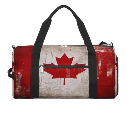 Sac de sport rétro Canada avec compartiment à chaussures pour gym et voyage