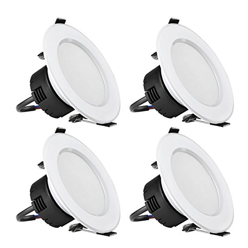 LE 4 Pack 8W 3.5-Inch LED Recessed Lighting, 75W Halogen Bulbs Equivalent, Not Dimmable, LED Driver Included, 400lm, Warm White, 3000K, 90 Beam Angle, Recessed Ceiling Lights, LED Downlight