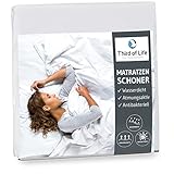 ➤ FÜR ALLERGIKER GEEIGNET – Die elastische Bett-Unterlage (100% PES, PU-Membran) hält Milben ab, ist anti-bakteriell und pflegeleicht bei 90 Grad waschbar.