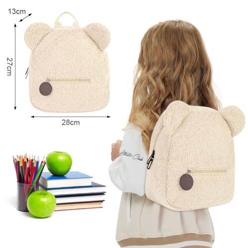 Aomig Plüsch Rucksack Kindergartenrucksack Kleinkindrucksack Kindergarten Schultasche für Jungen Mädchen Kinder Tierischer Kinderrucksack Tier Cartoon Mini Tasche Kinder Rucksack für Baby 2-6 Jahre – Bild 3