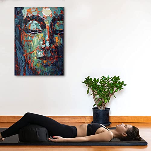 Buddha Wall Art Zen Decor For Living Room Teal Buddha Canvas Picture Bedroom Abstract Buddah Painting Meditation Room Office Prints Modern Artworks Religious Wall Art Yoga Study Home Decoration 24X36" #TOP5