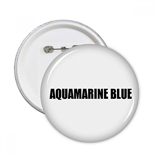 Pins badge bouton rond noir Aquamarine vêtement décoration cadeau multicolore XL