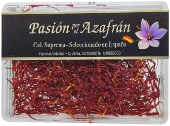 Azafrán Español de Calidad Suprema (Categoría I ISO 3632-2), Elab...