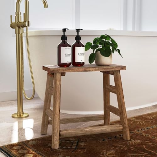 East at Main Rustic Solid Wood Accent Stool – Small