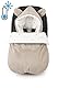 BABYFUßSACK für Babyschale Frühling Herbst Übergang warm mit Füllung, Einschlagdecke Fußsack Schlafsack Baby Kinderwagen Bett Wiege GANZJÄHRIG beige