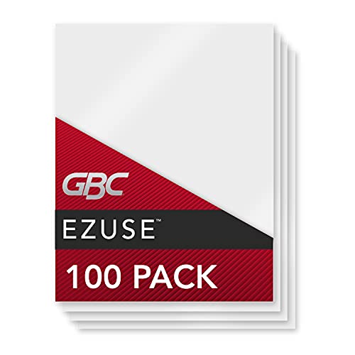 GBC Thermal Laminating Sheets / Pouches, Letter Size, 3 Mil, EZUse, 100-Count (3745003)