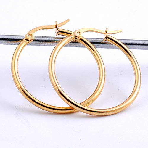 Silberohrringe, modische Schwarze Silberne Gold Farbe 316L Edelstahl Ohrring Männer Frauen große Hooks Hoop Punk Piercing Schmuck für Mädchen