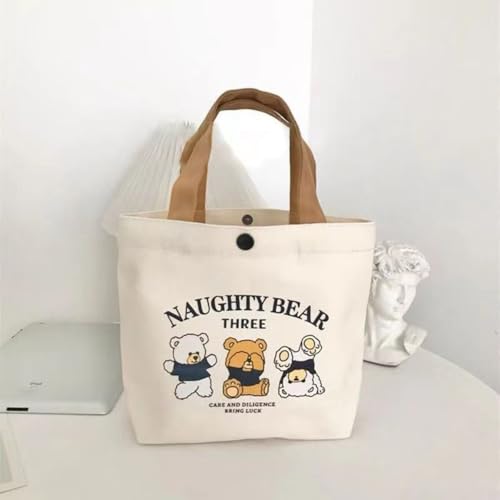 Bolso de lonchera tipo tote mini blanco miniatura 1