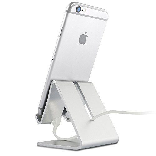 iPhone Charger Dock,Febite iPhone Desk Charger,Charge and Sync Stand for iPhone 5s iPhone 6 iPhone 6s plus,Charge cradle,iPhone Charger Station,desktop iphone charger (Silver)