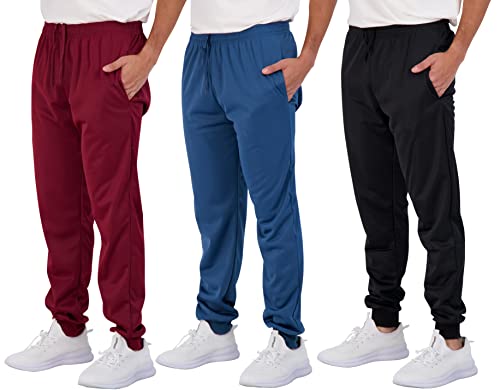 3 Pack Boys Tricot Sweatpants Joggers Kids Boy Jogger Sweatpant Pant Track Pants Athletic Workout Gym Apparel Training Fleece Tapered Slim Fit Tiro Soccer Casual Clothing,Set 8,S (8) #TOP7