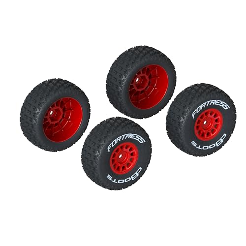 Arrma 550116 dBoots FORTRESS Tire Set Glued Red 2 Pairs
