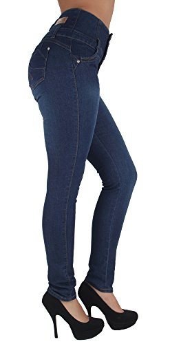 Colombian Design, Butt Lift, Levanta Cola, High Waist, Skinny Jeans In Dark Blue Size 9 #TOP4