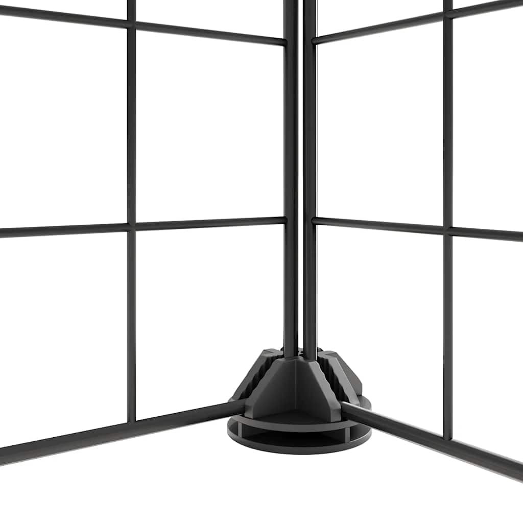 Jaula para mascotas con puerta negra de 35 x 35 cm, 8 piezas, de acero, para roedores, conejos, cobayas, hámster, ampliable para vivienda, balcón, jardín