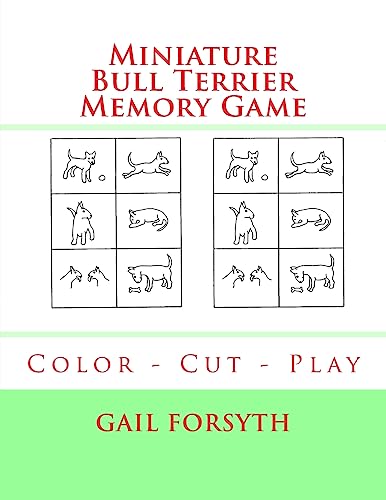 Miniature Bull Terrier Memory Game: Color - Cut - Play