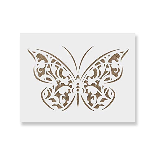Butterfly Gothic Stencil - Butterflies, Butterfly Stencil, Butterfly Print, Butterfly Stencils, Stencil of Butterfly