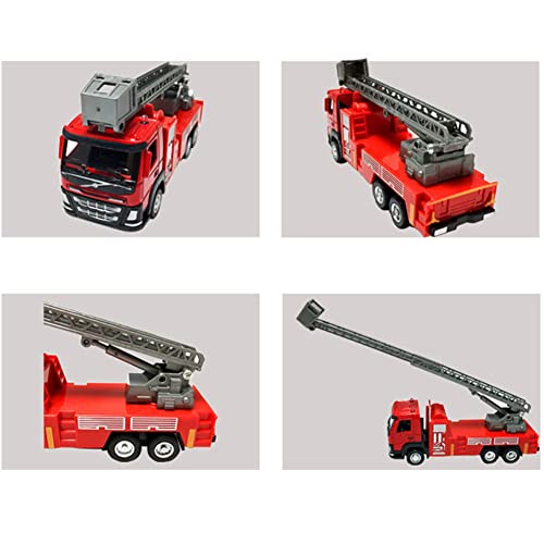 Brinquedo de carro de caminhão de bombeiros - Alloy Firetrucks Preschool Learning Toy com Pullback M