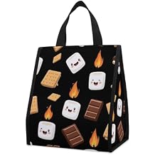 Insulated Lunch Bag for Women, Marshmallow Cookie Thermal Lunch Box Picnic Food Bag Reusable Meal Tote