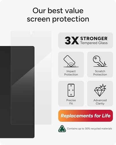 Image of ZAGG Glass+ Samsung Galaxy Z Fold7 Screen Protector (Front Screen Only) - 3x Stronger, Scratch-Resistant, Smudge-Resistant, Fingerprint Scanner Compatible, InvisibleShield, Easy Installation