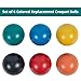 ApudArmis 3.3In Croquet Ball Replacement, Set of 6 Colored Replacement Balls for Lawn Backyard 35In Six Player Game