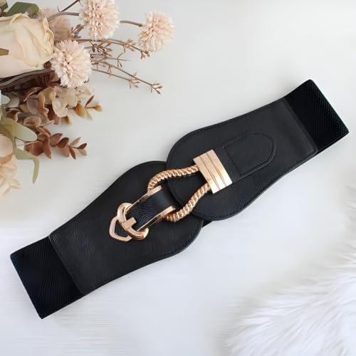 Women Elastic Belt Waist Stretched Wide Vintage Clothing Accessory for Lady3