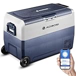 AAOBOSI Car Fridge 50L, Camping Fridge Dual Zone, WIFI APP Control, -20°C-20°C Portable Freezer 12/24V DC and 100-240V AC for Campervan, Driving, Travel, RV, Outdoor, Picnic