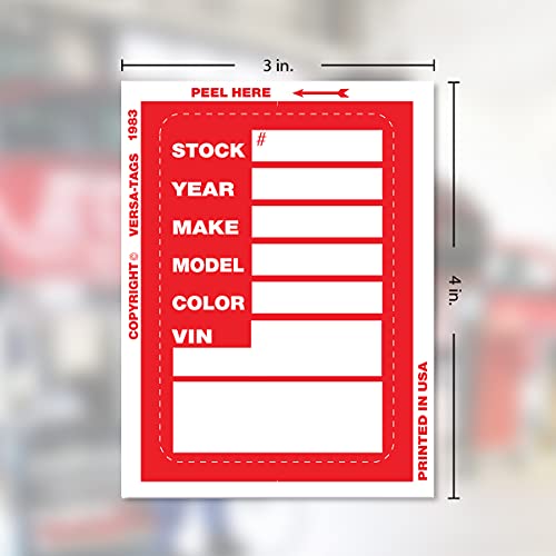 Autocollants Rouge Versa Tags Kleer-bak évite perte clés auto
