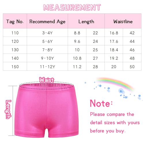 Happy Cherry Girls Sparkle Dance Short High Elastic Gymnastics Bottom Shorts Training Dancing Class 3-12 Years - Image 5