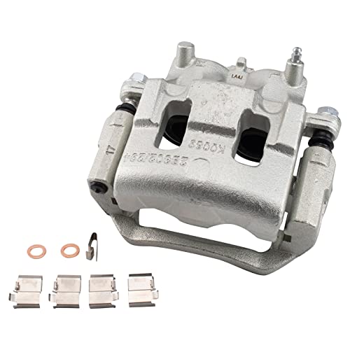 Image of TRQ Front Left Brake Caliper w /Bracket Drivers Side