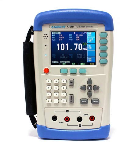 Kelvin AT518L - Tester Elettrico Manuale ad Alta Precisione DC, Resistenza Milliohm, 4 Terminali, 10u-200Kohm, USB 3,5'' TFT LCD