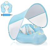 LOOWARTS Baby Float with Canopy,Infant Pool Float with Safety Seat,Baby Swimming Float & Swim Float & Water Float UPF50+ UV Protection for...