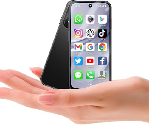 Hipipooo Mini Smartphone 4G, Double SIM, écran 3,88 Pouces, Double caméra 2,0 + 5,0MP, Batterie 1950mAh, Mini téléphone Android 12 pour...