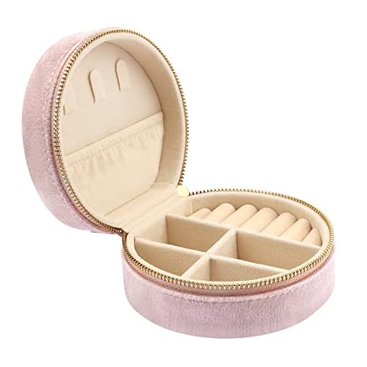 Casiwaft Kleines Reise Schmuckkästchen Samt, Kleine Schmuckkästchen Organizer für Mädchen Frauen, Mini Schmuck Organizer Aufbewahrung für Ringe Ohrringe Halskette Armbänder, Rosa