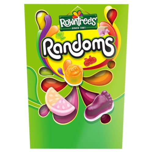 Rowntree's Randoms Carton | 320g of Fruity Jelly & Foam Sweets in Festive Packaging | Ideal for Gifting, Sharing & Seasonal Snacking