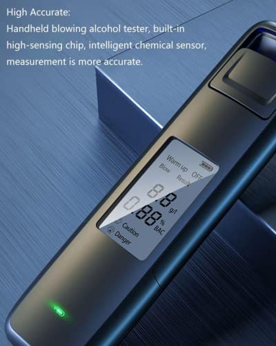 Image of E-60 Non-Contact Alcohol Breath Analyzer with LCD Display, Type-C Charging, 10-Second Rapid Results, Alcohol Measuring Device for Personal & Organizations, Drunk and Drive Testing Machine