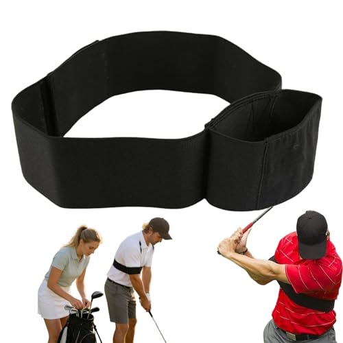 TRS Slider Golf Training Aid - Adjustable Golf Swing Correcting Arm Band for Connection & Stability - Premium Nylon Elastic Swing Trainer for Beginners Men & Women