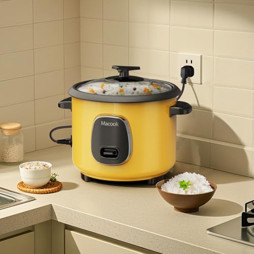 Macook Rice Cooker & Steamer (0.6 Liters, 6 Cups Cooked Rice) with LED Screen, Suitable for 1-6 People, Non-Stick Inner Pot, BPA-Free, Anti-Burning Design, Automatic Keep-Warm, Overheat Protection - Image 3