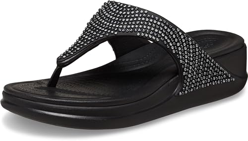 Crocs Women's Boca Bling Flip Wedge Platform Sandal