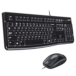 Logitech MK120 USB Tastatur-Maus-Set Schwarz