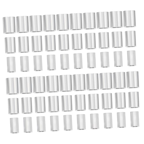 VALICLUD 180 piezas Manguitos de Crimpado de Aluminio para Cuerda de Alambre Virolas Ovaladas con Agujero Cable de Acero Kit Resistente y para Uso Interior y Exterior