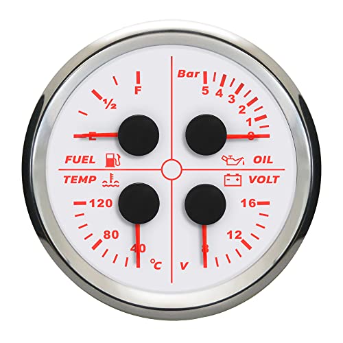 Tableau de bord surchargé ? Optez pour l'écran 4 en 1 ELING avec voltmètre et jauge 85mm
