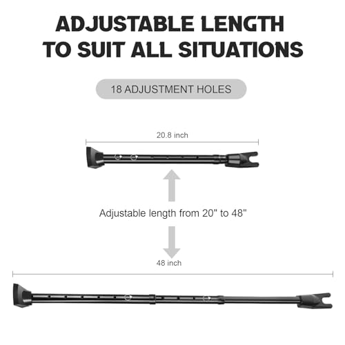 image for COMOWARE Door Security Bar & Sliding Patio Bar, Heavy Duty Stoppers, D