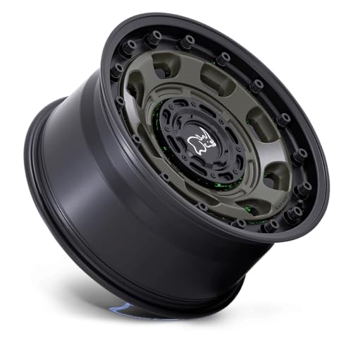 17x8.5 Black Rhino Atlas Olive Drab Green Black Lip Wheel 5/6 Lug Blank (-10mm) - Thumbnail 2