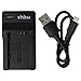 Produktbild vhbw USB Akkuladegerät kompatibel mit Canon Legria FS305, FS306, FS406, HF M307, HG10, HG20 Digitalkamera, Camcorder, Action Cam-Akku - Ladeschale