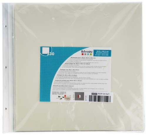 Artemio 11010039 - Capas transparentes para álbum de fotos, 30,5 x 30,5 cm, 30 folhas