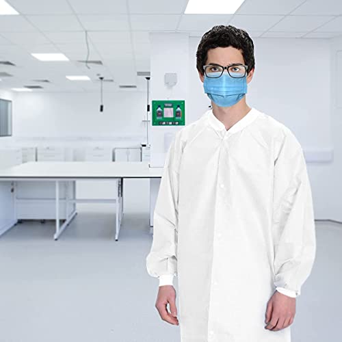 AMZ Medical Supply Casacos descartáveis de laboratório para adultos 2X-Grande Casaco de laboratório