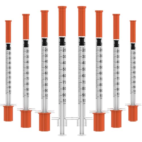 U-100 Disposable Syringes with Needle,1ml/cc,30G 5/16