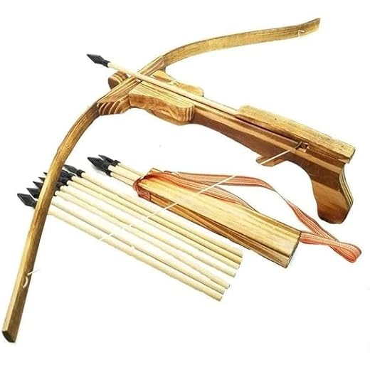 FIRM2HOME Wooden Toy Crossbow Set