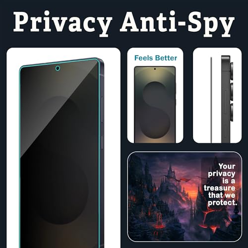 Image of FIRST MART Borderless Privacy Tempered Glass for Samsung Galaxy S25 Ultra with Cable Protector | Anti-Spy Edge-to-Edge Screen Guard, Case-Friendly | Pack of 1
