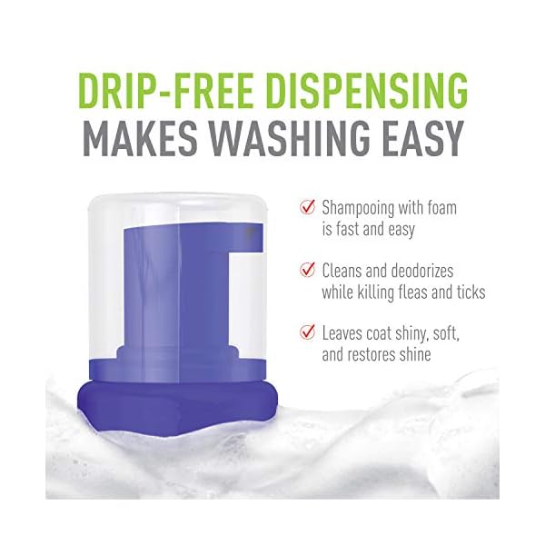 Adams Plus Flea & Tick Foaming Shampoo & Wash for Dogs & Puppies Over