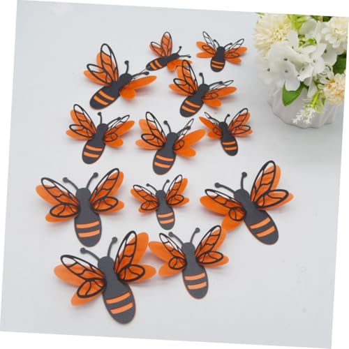 KICHOUSE adhesivos de pared 3D abeja juego de 12 miniatura 6